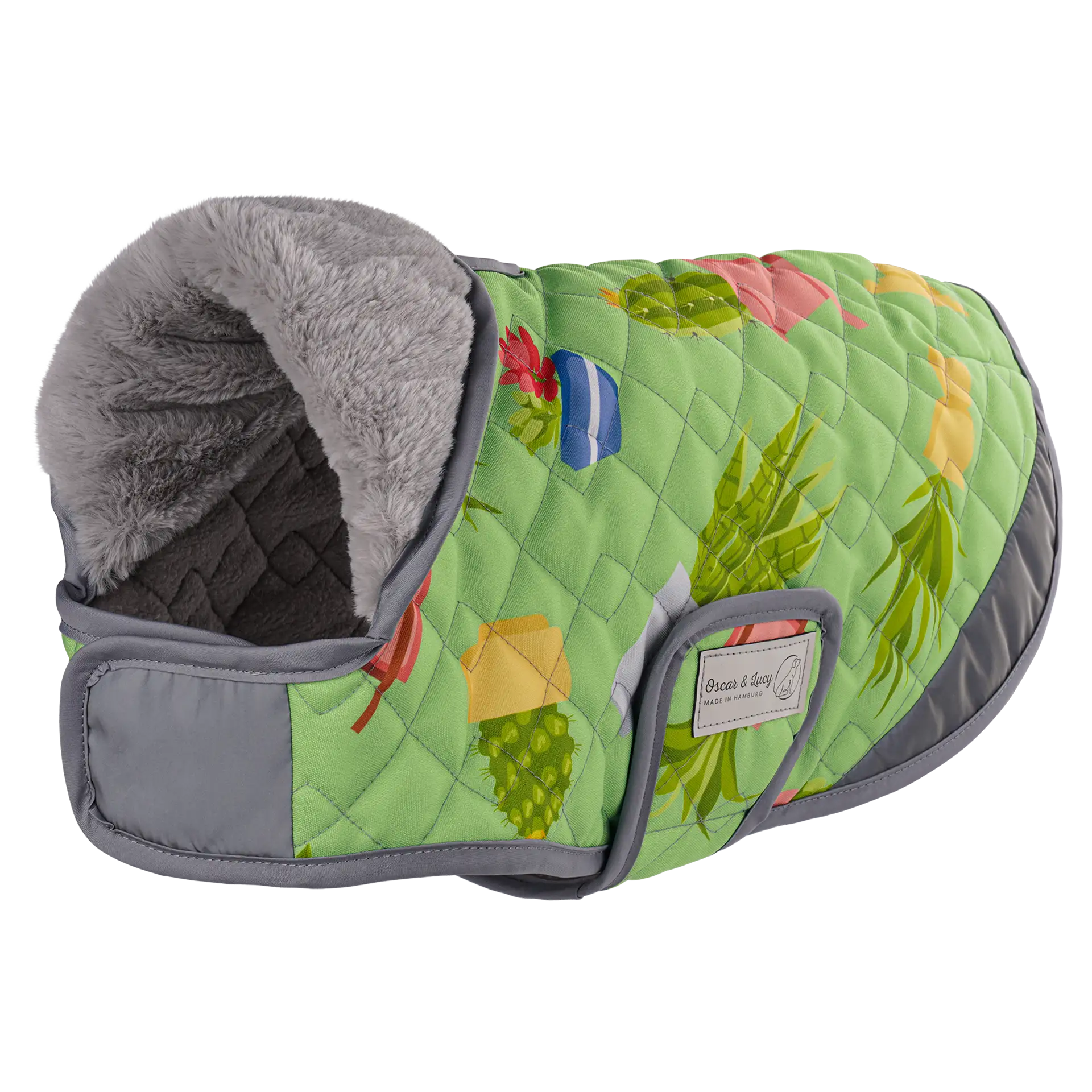 Hundemantel FINO - mit kuscheligem Innenfleece & Kunstfellkragen